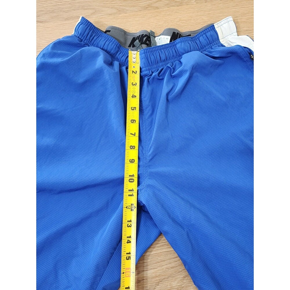 Nike Pants Mens XL Blue Track Windbreaker Y2K Storm Fit Activewear Pants Check - Picture 4 of 13
